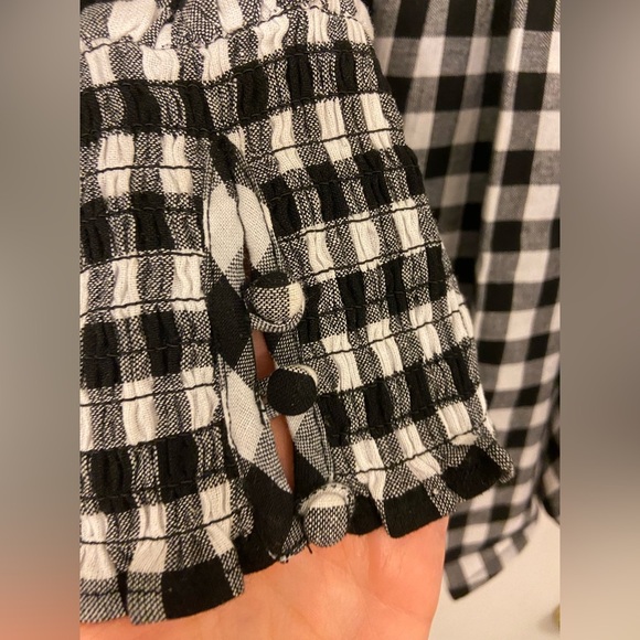 NWT House of Lacuna Lou Lou Blouse Black & White Gingham Size XS/S - Picture 4 of 9